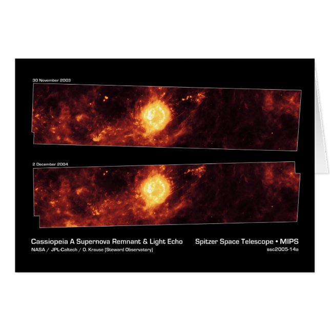 Cassiopeia A Supernova Remnant & Light Echo NASA (Vorderseite (Horizontal))