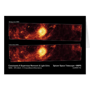 Cassiopeia die Supernova-Rest u. helles Echo NASA