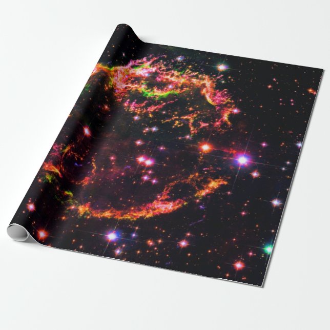 Cassiopeia Ein Nebula Supernova Remnant Space Foto Geschenkpapier (Ungerollt)