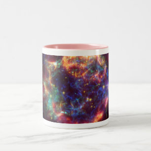 Cassiopeia-Galaxie-Supernovarest Zweifarbige Tasse