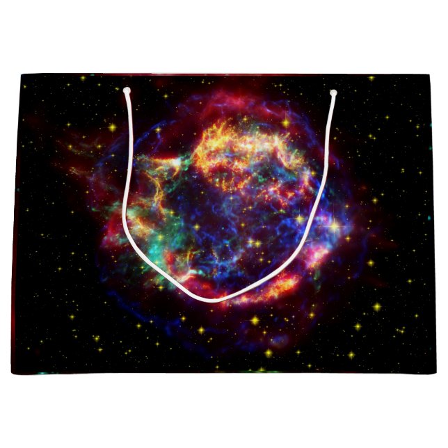 Cassiopeia Galaxy Supernova Rest Große Geschenktüte (Vorderseite)