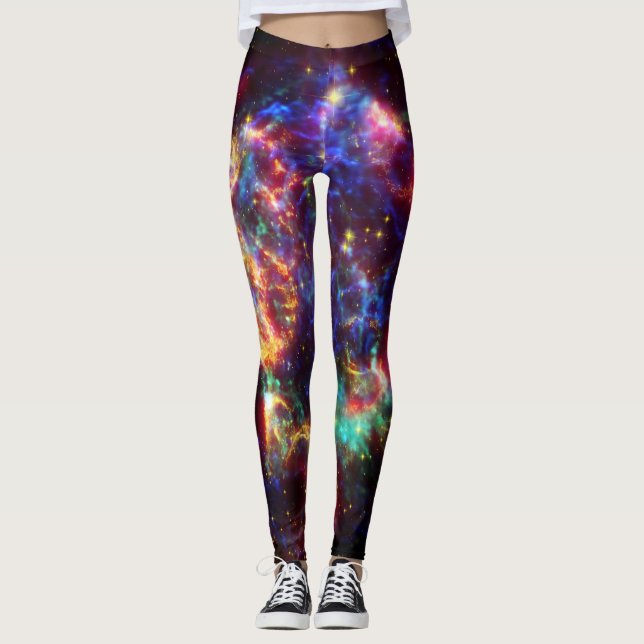 Cassiopeia Galaxy Supernova Rest Leggings (Vorderseite)