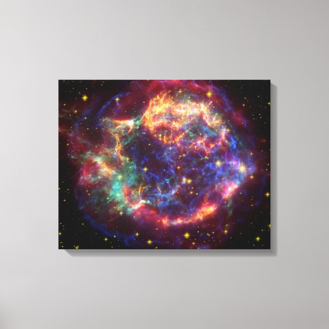Cassiopeia Galaxy Supernova Rest Leinwanddruck (Vorderseite)