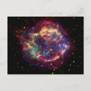 Cassiopeia Galaxy Supernova Rest Postkarte
