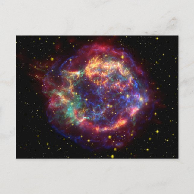 Cassiopeia Galaxy Supernova Rest Postkarte (Vorderseite)