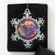 Cassiopeia Galaxy Supernova Rest Schneeflocken Zinn-Ornament (Box)