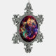 Cassiopeia Galaxy Supernova Rest Schneeflocken Zinn-Ornament (Links)