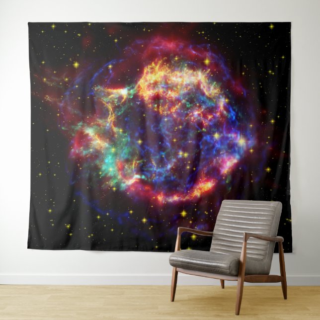 Cassiopeia Galaxy Supernova Rest Wandteppich (Beispiel (Horizontal))