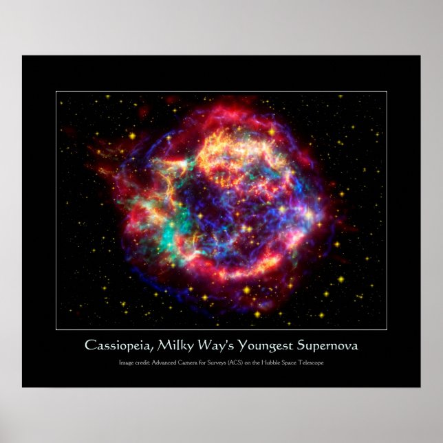 Cassiopeia, Milchstraße, die jüngste Supernova Poster (Vorne)