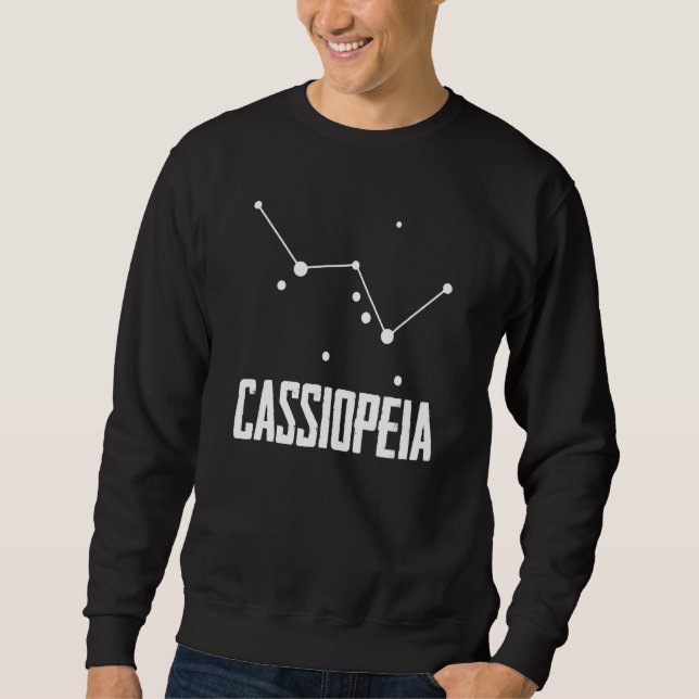 Cassiopeia Star Constellation für Stargazer Astron Sweatshirt (Vorderseite)