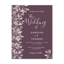 Cassis botanische rosa Skript Hochzeit Einladung