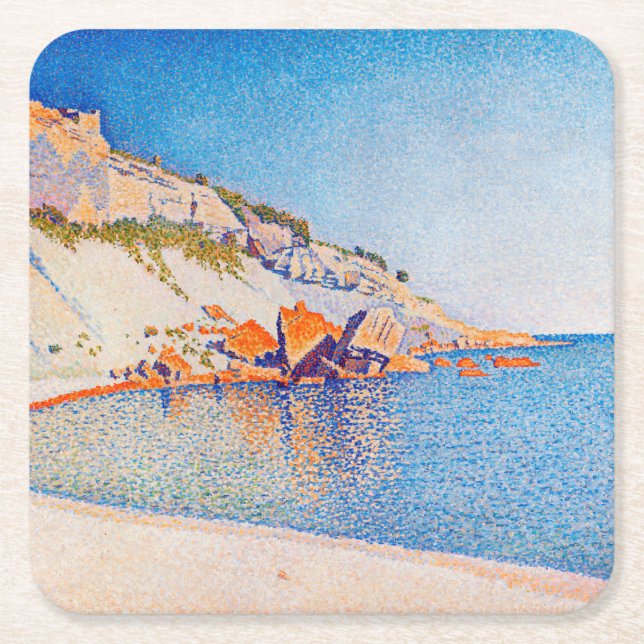 Cassis, Cap Lombard, Opus 196, Signac Rechteckiger Pappuntersetzer (Vorderseite)