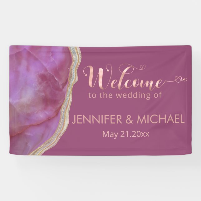 Cassis chic agate romantisch elegant banner (Horizontal)