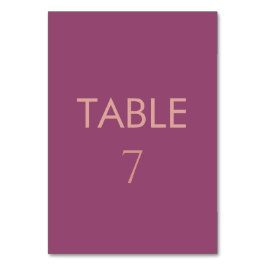 Cassis einfache minimalistische Trend elegant Tischnummer