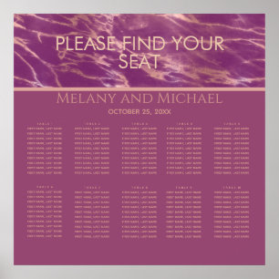 Cassis rose gold marble romantic elegant poster