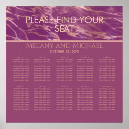 Cassis Rose Goldmarmor romantisch elegant Poster