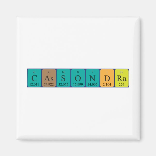 Cassondra Periodenmagnet Magnet (Vorne)