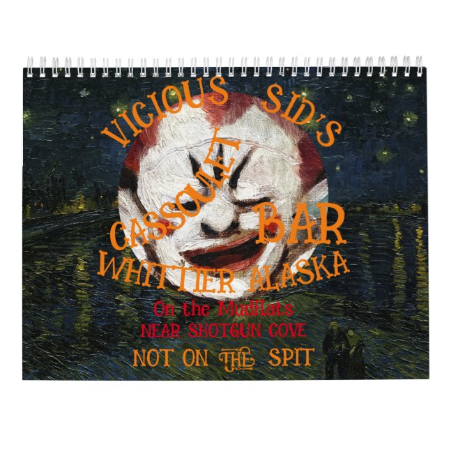 Cassoulet Cadaver Gin Martini Jesus Messiah Bar VA Kalender (Rückseite)