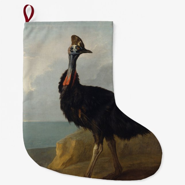 Cassowary (Australian Bird) (Wild Animal Art) Großer Weihnachtsstrumpf (Vorderseite)