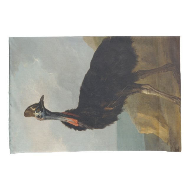 Cassowary (Australian Bird) (Wild Animal Art) Kissenbezug (Vorderseite-Rechts)