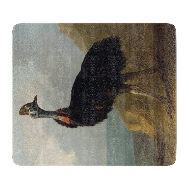 Cassowary (Australian Bird) (Wild Animal Art) Schneidebrett (Vorderseite)