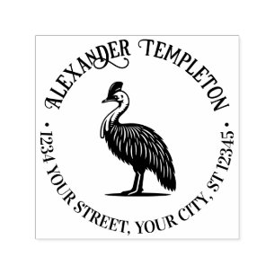 Cassowary Bird Australia Name Rücksendeadresse Permastempel