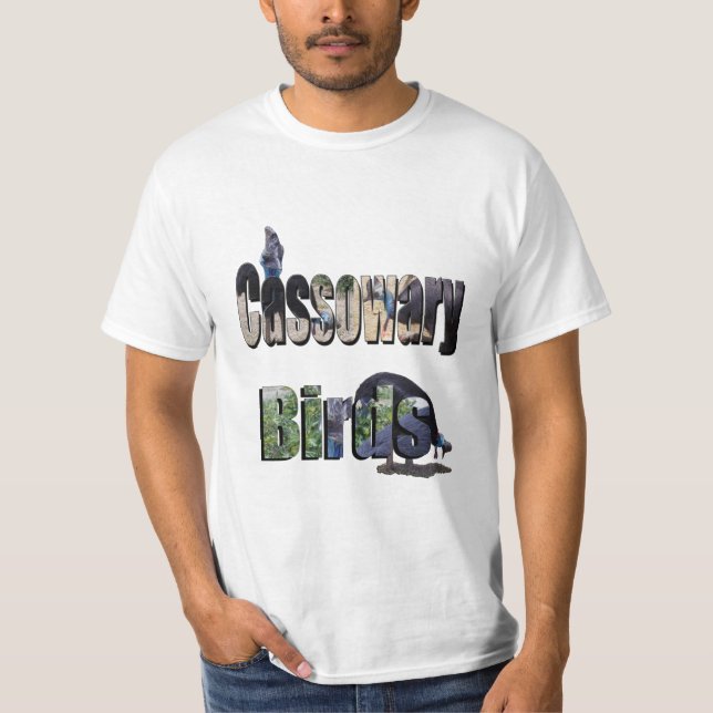 Cassowary Bird Picture Logo, T-Shirt (Vorderseite)