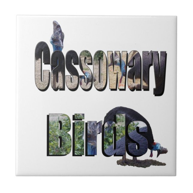 Cassowary Birds ist der Name, Fliese (Vorderseite)