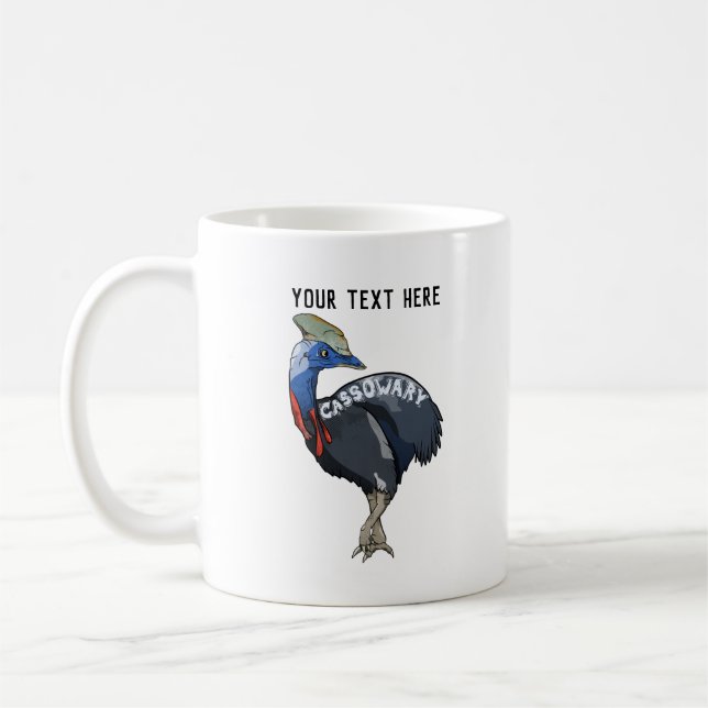 cassowary color woody text kaffeetasse (Links)