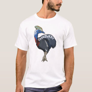 cassowary color woody text T-Shirt