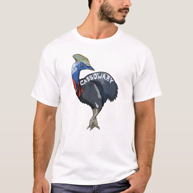 cassowary color woody text T-Shirt (Vorderseite)