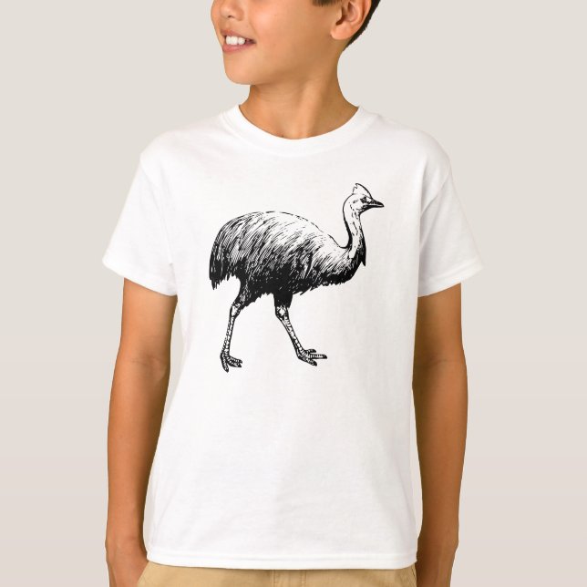 Cassowary-Illustration T-Shirt (Vorderseite)