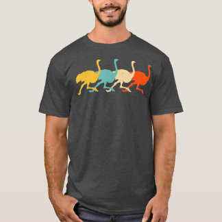Cassowary Vintag Retro Ostrich Emu Bird Lover T-Shirt
