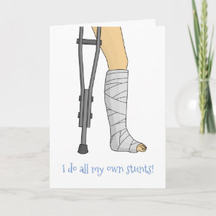 Cast & Crutches lustig mache ich alle meine eigene Karte