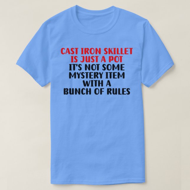 Cast Eisen Skillet T-Shirt (Design vorne)