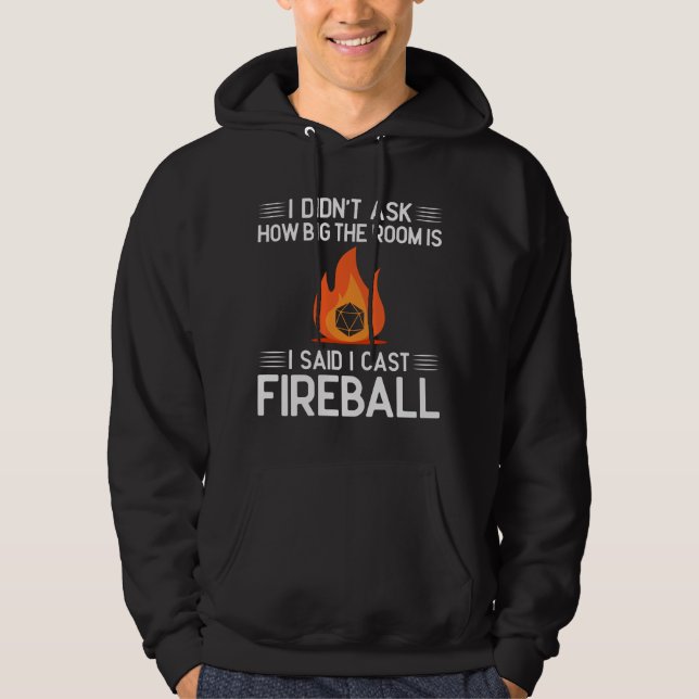 Cast Fireball Funny Gamer Geek Hoodie (Vorderseite)