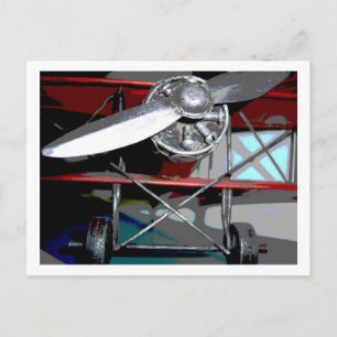 Cast Iron Airplane Postcard Postkarte