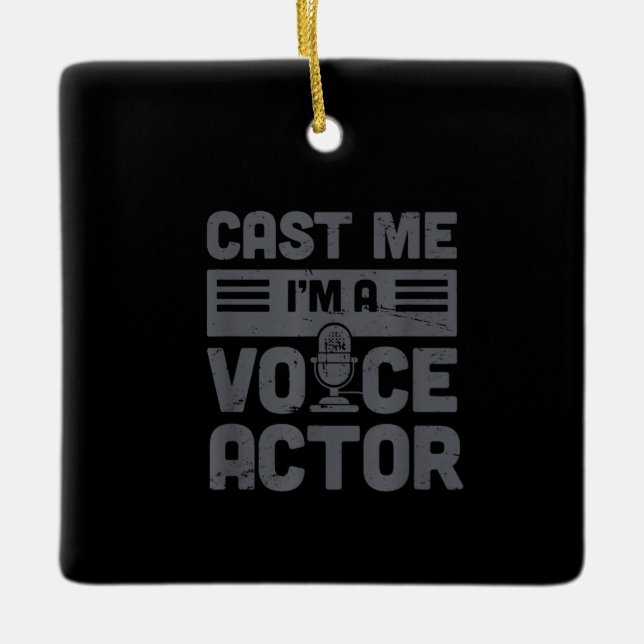 Cast Me Funny Voice-Over-Künstler Voice-Schauspiel Keramikornament (Vorderseite)
