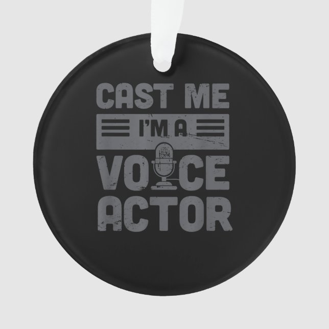 Cast Me Funny Voice-Over-Schauspiel Ornament (Vorderseite)