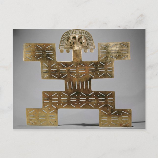 Cast Tumbaga pectoral, aus Huaca del Dragon Postkarte (Vorderseite)