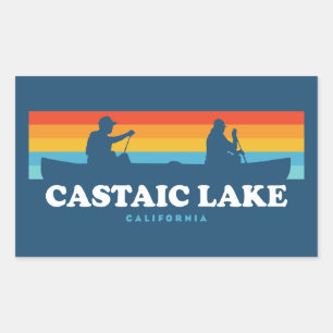 Castaic Lake California Kanu Rechteckiger Aufkleber