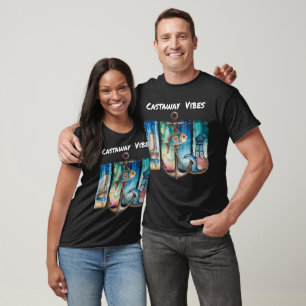 Castaway Vibes Ocean Design T-Shirt