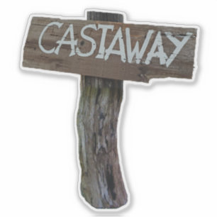 Castaway-Zeichen Aufkleber