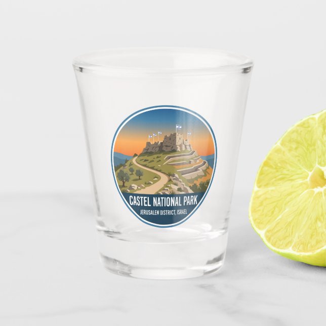 Castel Nationalpark Israel Schnapsglas (Vorderseite)
