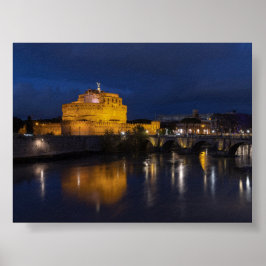 Castel Sant Angelo bei Nacht Poster