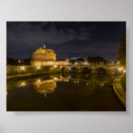 Castel Sant Angelo bei Nacht Poster