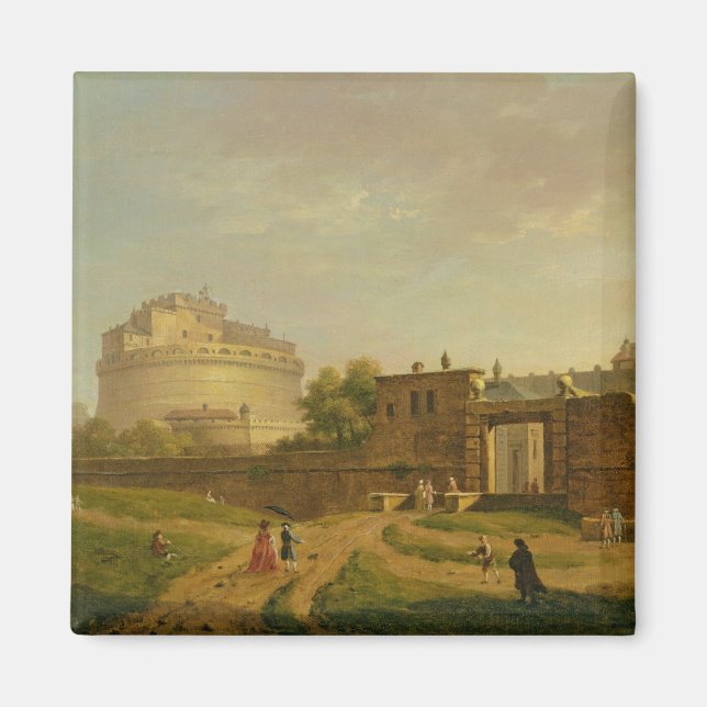 Castel Sant'Angelo, Rom, 1776 (Öl auf Leinwand) Magnet (Vorne)