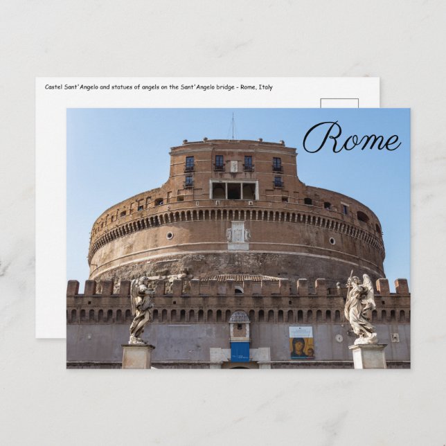 Castel Sant'Angelo - Rom, Italien Postkarte (Vorne/Hinten)