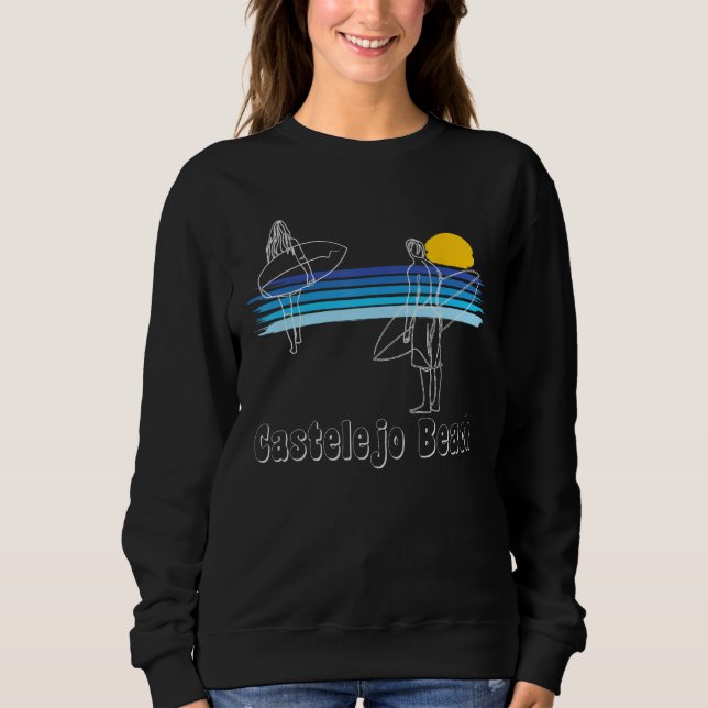 Castelejo Beach Portugal Surfing Beach Surf Guy Gi Sweatshirt (Vorderseite)