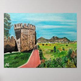 Castell de Benisanó Malerei von Alfred Fox Poster